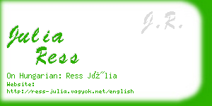 julia ress business card